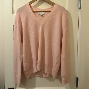 Banana Republic Factory • Pastel Pink Ribbed V-Neck Sweater • Size M